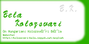 bela kolozsvari business card